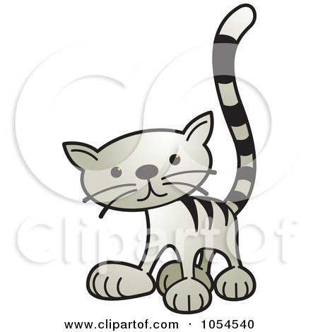 Royalty-Free Vector Clip Art Illustration of a Tabby Cat by Lal Perera