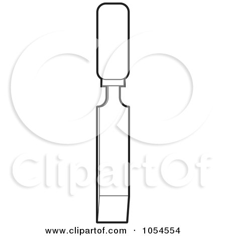 Royalty-Free Vector Clip Art Illustration of an outlined Putty Knife by Lal Perera