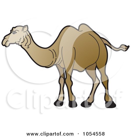 Royalty-Free Vector Clip Art Illustration of a Brown Camel - 1 by Lal Perera