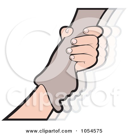 Royalty-Free Vector Clip Art Illustration of a Hand Gripping Another - 2 by Lal Perera