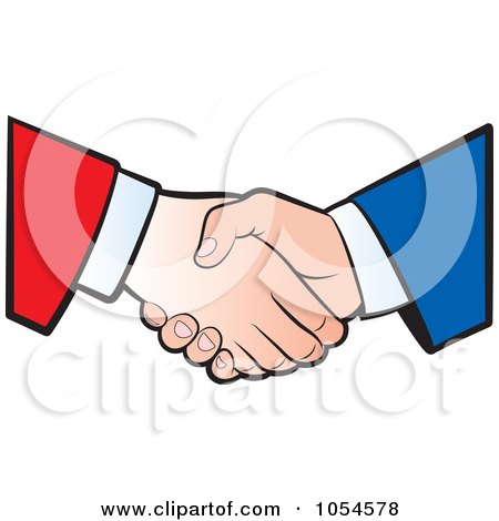 Royalty-Free Vector Clip Art Illustration of a Business Handshake - 1 by Lal Perera