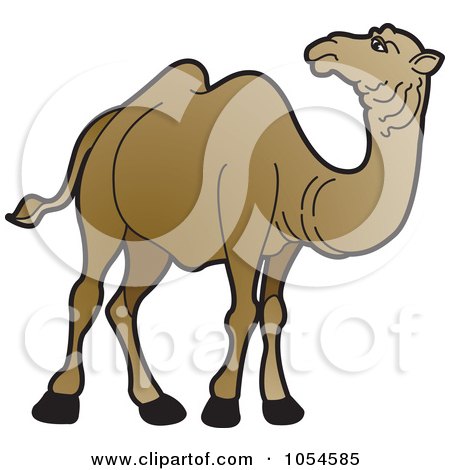 Royalty-Free Vector Clip Art Illustration of a Brown Camel - 2 by Lal Perera