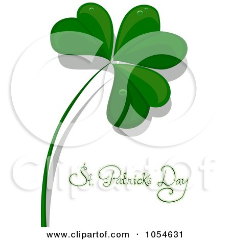 Royalty-Free Vector Clip Art Illustration of a Clover And St Patricks Day Text by BNP Design Studio