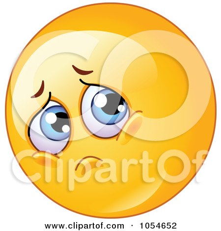 Royalty-Free Vector Clip Art Illustration of a Sad Emoticon Pouting by yayayoyo