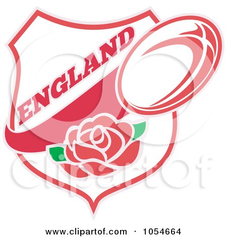 Royalty-Free Vector Clip Art Illustration of an England Rugby Shield - 2 by patrimonio