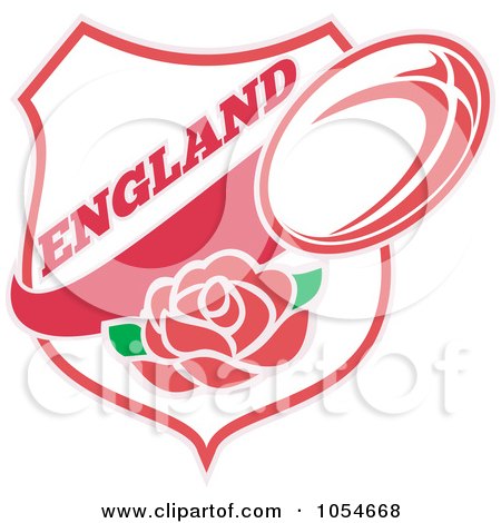 Royalty-Free Vector Clip Art Illustration of an England Rugby Shield - 1 by patrimonio