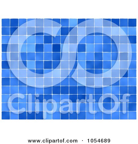 Royalty-Free Clip Art Illustration of a Background of Bllue Tiles by chrisroll
