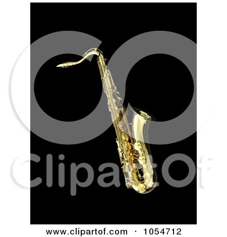 Royalty-Free Clip Art Illustration of a 3d Saxophone by chrisroll