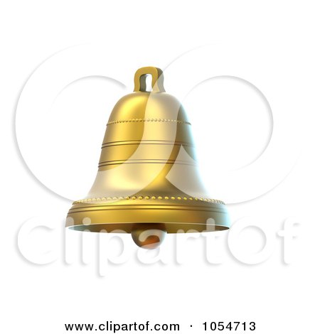 Royalty-Free Clip Art Illustration of a 3d Golden Bell by chrisroll