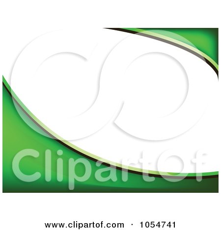 Royalty-Free Vector Clip Art Illustration of a Green And Gold Frame With White Space by vectorace