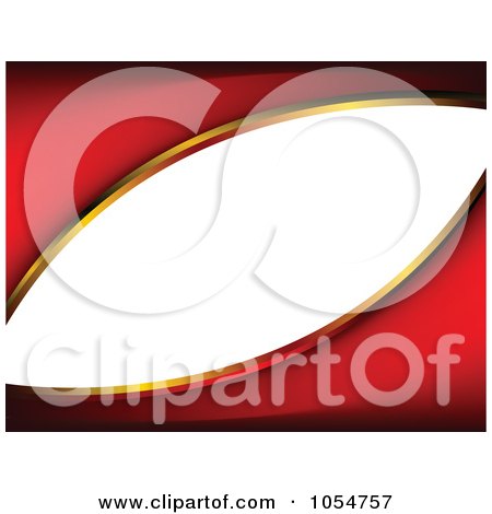 Royalty-Free Vector Clip Art Illustration of a Red And Gold Frame With White Space by vectorace