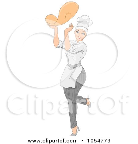 Royalty-Free Vector Clip Art Illustration of a Sexy Female Baker Pinup by BNP Design Studio