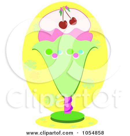 Royalty-Free Vector Clip Art Illustration of a Cherry Topped Sundae by ...