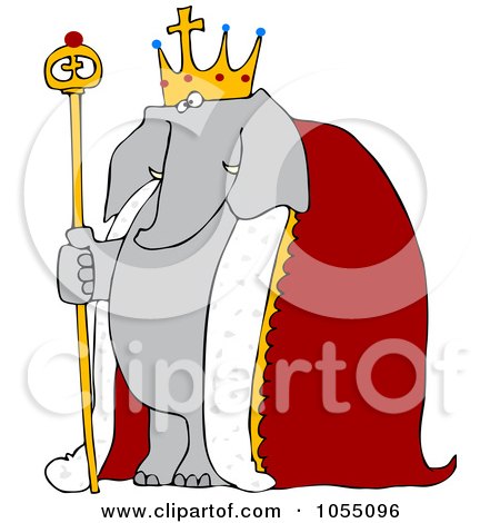 Royalty-Free Vetor Clip Art Illustration of an Elephant King by djart