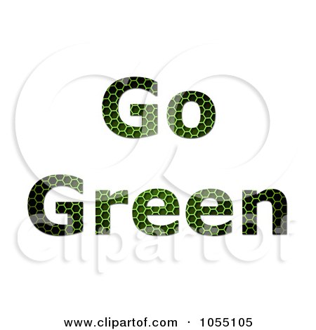 Royalty-Free Clip Art Illustration of Grid Textured Go Green Text by oboy