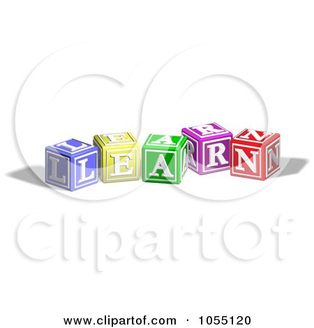 Royalty-Free Vector Clip Art Illustration of Alphabet Blocks Spelling LEARN by AtStockIllustration