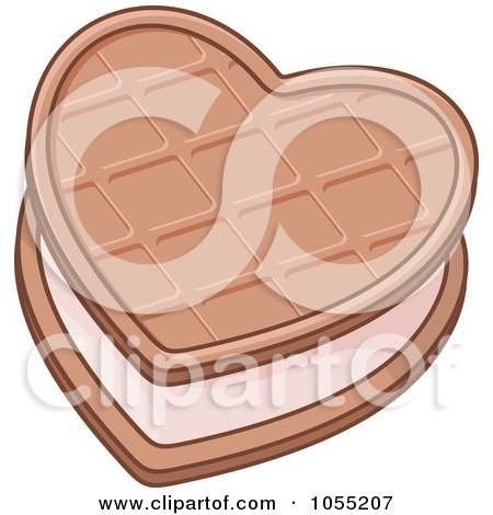 Royalty-Free Vector Clip Art Illustration of a Heart Biscuit by Any Vector