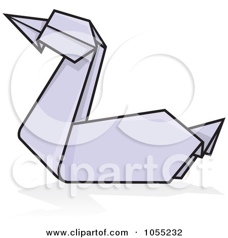 Royalty-Free Vector Clip Art Illustration of an Origami Duck by Any Vector