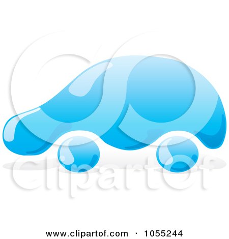 Royalty-Free Vector Clip Art Illustration of a Blue Car Wash Logo - 1 by Any Vector