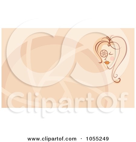 Royalty-Free Vector Clip Art Illustration of a Female Photographer With A Lens Eye Background by Any Vector
