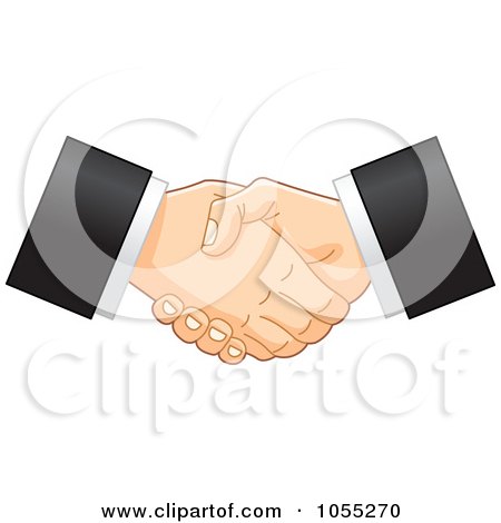 Royalty-Free Vector Clip Art Illustration of Two Business Hands Shaking by yayayoyo