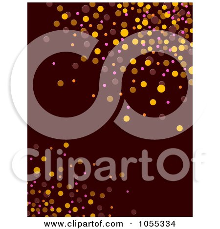 Royalty-Free Clip Art Illustration of a Background Of Colorful Dots On Brown - 2 by NL shop