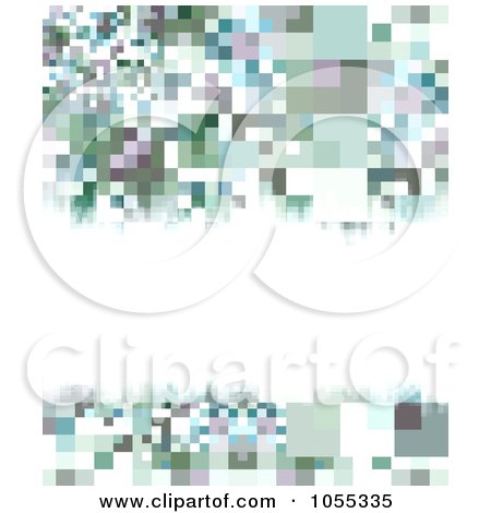 Royalty-Free Clip Art Illustration of an Abstract Background Of Blue And Gray Pixels And Copyspace by NL shop