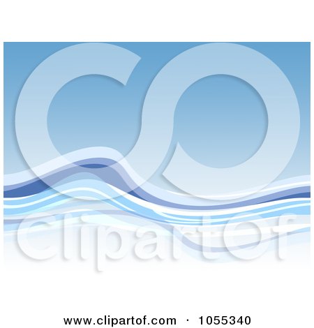 Royalty-Free Clip Art Illustration of a Background Of Blue Ocean Waves by NL shop