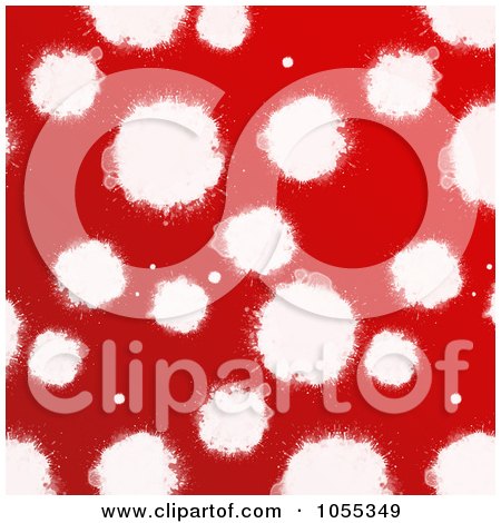 Royalty-Free Clip Art Illustration of a Background Of White Spots On Red by NL shop