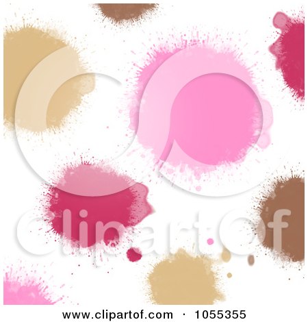 Royalty-Free Clip Art Illustration of a Background Of Colorful Painted Spots On White - 3 by NL shop