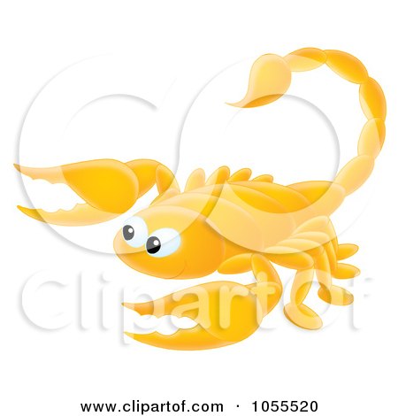 Royalty-Free Clip Art Illustration of an Orange Scorpion by Alex Bannykh