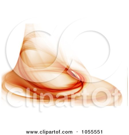 Royalty-Free CGI Clip Art Illustration of a Swirling Orange Fractal On White by chrisroll