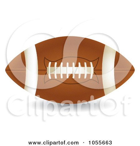 Royalty-Free Vector Clip Art Illustration of a 3d Rugby Football by MilsiArt