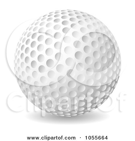 Royalty-Free Vector Clip Art Illustration of a 3d Golf Ball by MilsiArt