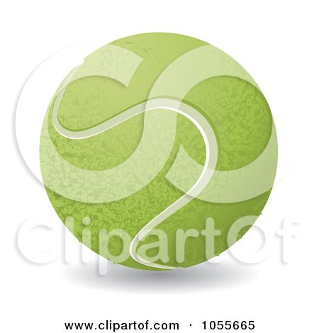 Royalty-Free Vector Clip Art Illustration of a 3d Tennis Ball - 1 by MilsiArt