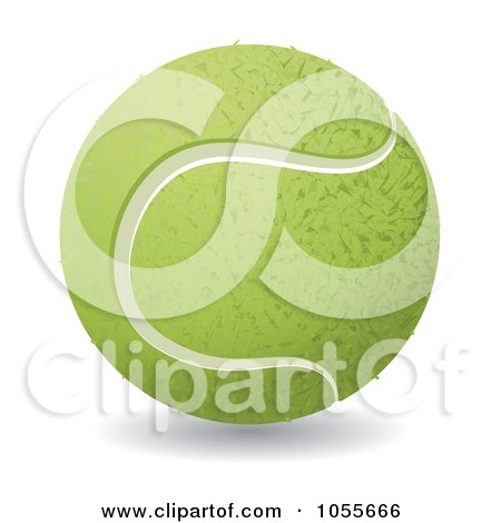 Royalty-Free Vector Clip Art Illustration of a 3d Tennis Ball - 3 by MilsiArt
