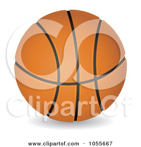 Royalty-Free Vector Clip Art Illustration of a 3d Basketball by MilsiArt