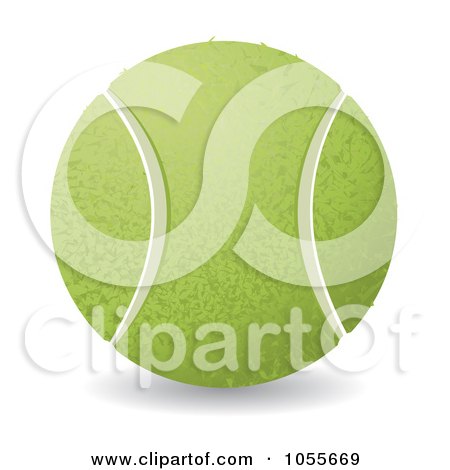 Royalty-Free Vector Clip Art Illustration of a 3d Tennis Ball - 2 by MilsiArt