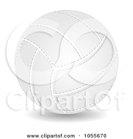 Royalty-Free Vector Clip Art Illustration of a 3d Volleyball by MilsiArt