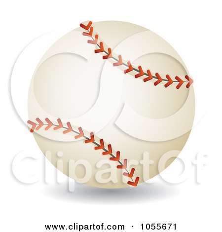 Royalty-Free Vector Clip Art Illustration of a 3d Baseball by MilsiArt