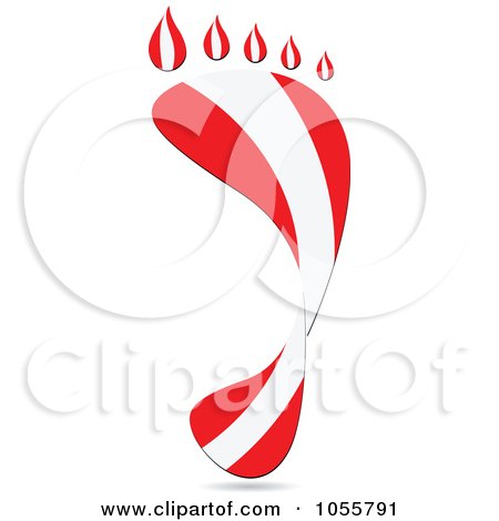Royalty-Free Vector Clip Art Illustration of an Austria Flag In The Shape Of A Footprint by Andrei Marincas
