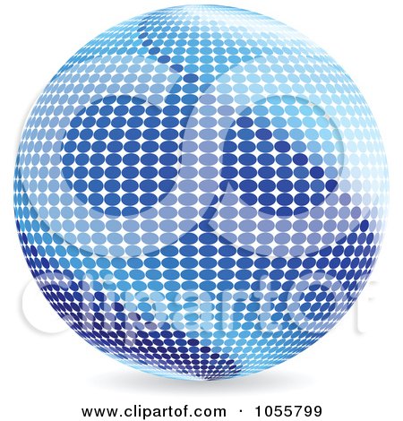 Royalty-Free Vector Clip Art Illustration of a Shiny Blue Sphere by Andrei Marincas
