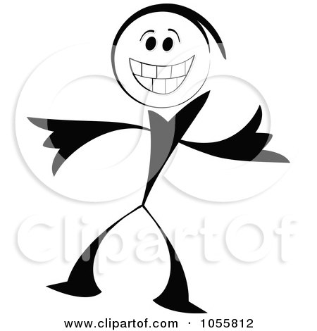 Royalty-Free Vector Clip Art Illustration of a Person Grinning by Andrei Marincas