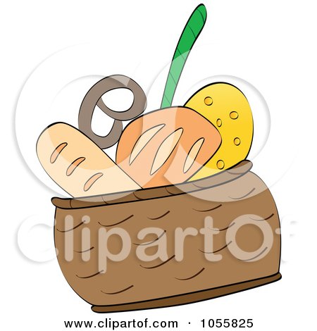 Royalty-Free Vector Clip Art Illustration of a Bread Basket by Andrei Marincas