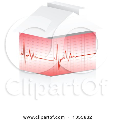 Royalty-Free Vector Clip Art Illustration of a Heart Beat Graph by Andrei Marincas