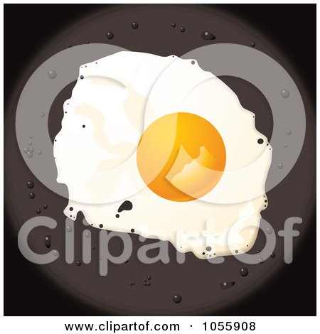 Royalty-Free Vector Clip Art Illustration of a Fried Egg In An Oily Pan by michaeltravers