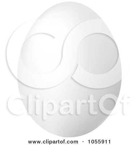 Royalty-Free Vector Clip Art Illustration of a White Duck Egg by michaeltravers