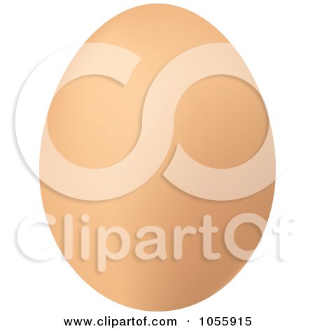 Royalty-Free Vector Clip Art Illustration of a Brown Chicken Egg by michaeltravers