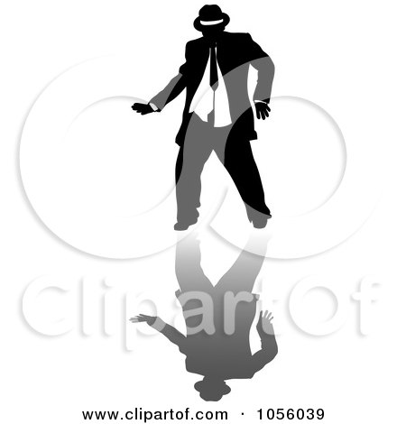 Royalty-Free Vector Clip Art Illustration of a Chubby Man Dancing - 3 by Pams Clipart