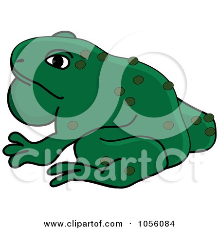 Royalty-Free Vector Clip Art Illustration of a Toad With A Pouch Of Air In His Throat by Pams Clipart